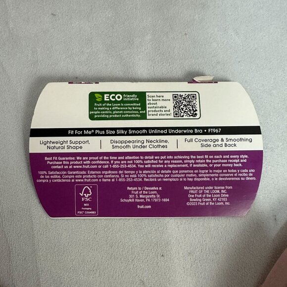 Fit For Me 360 Stretch Silky Smooth Unlined Underwire Bra Size 42D Rose FT967 - Picture 5 of 6